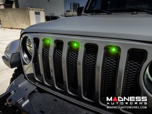 Jeep Gladiator Pre-Runner Style LED Grill Light Kit - Green